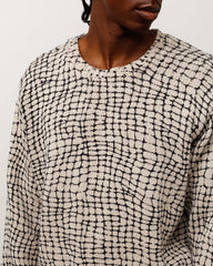 MESH PRINT SWEATER